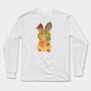 cute watercolor easter bunny sweet watercolour rabbit Long Sleeve T-Shirt